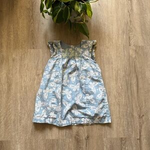 Boden Blue Butterfly Print Dress